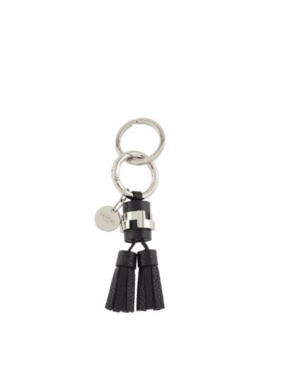 Pompon Neo Carré L - Porte-clés pompon duo - Noir