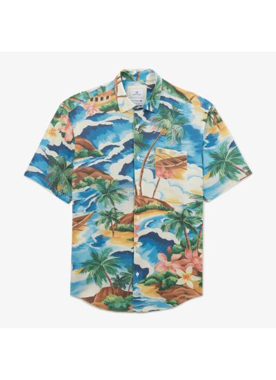 Chemise manches courtes regular imprimé hawaï