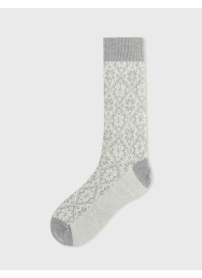 Chaussettes à motifs selburose gris