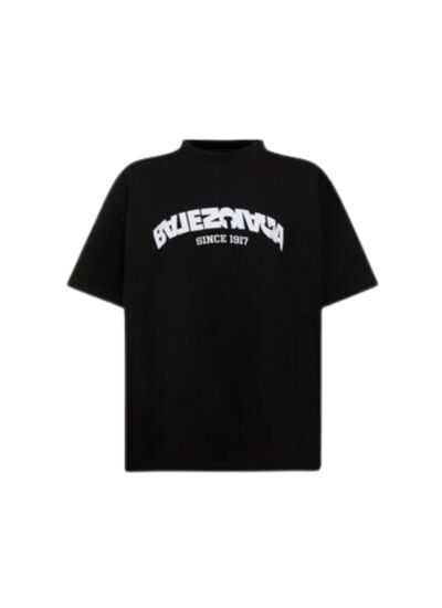 Balenciaga T-Shirt Back Flip Noir