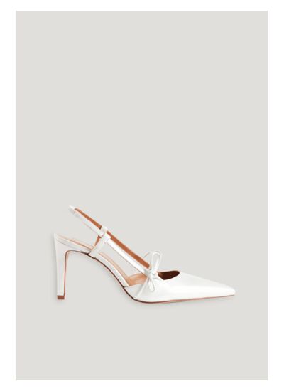 Escarpin cuir nacre