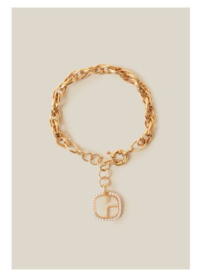 Bracelet chaine doré logo CP