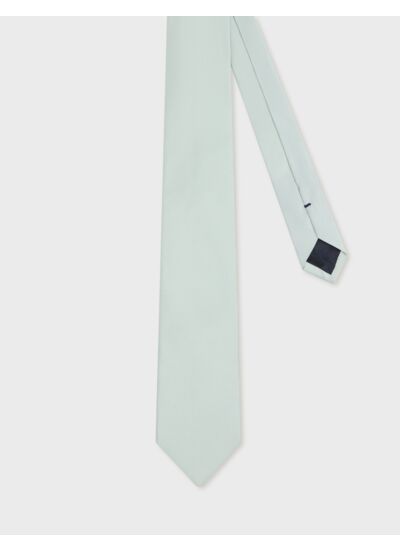 Cravate en sergé de soie sauge