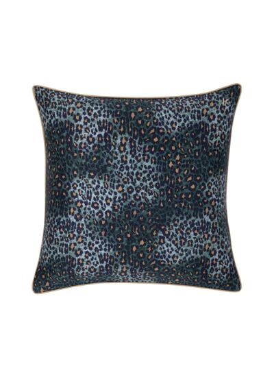 Kenzo - Taie d'oreiller en satin multicouleurs, K Léopard