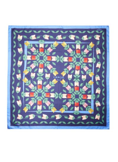 MOTIF PICNIC PARTY - CARRE 90 - Bleu