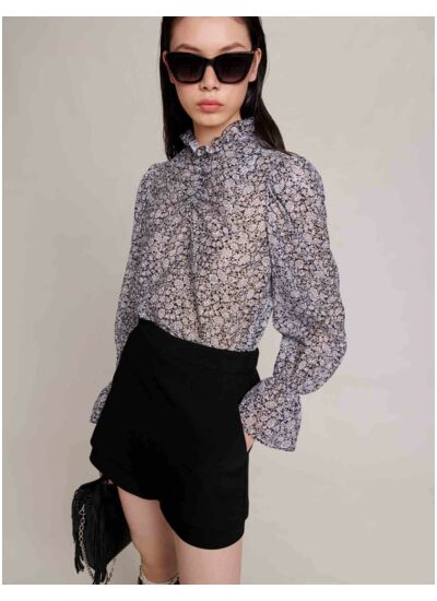 Short jupe en crêpe