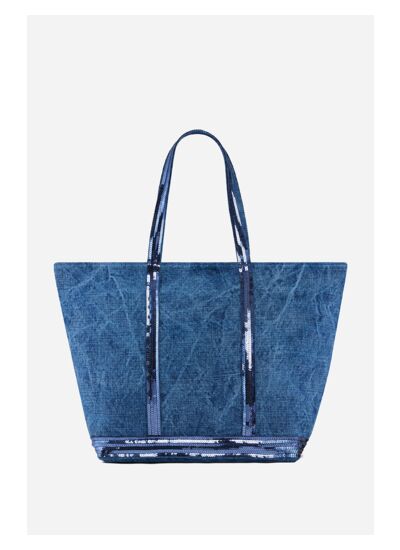 Cabas L en Lin Zippé Porté Epaule