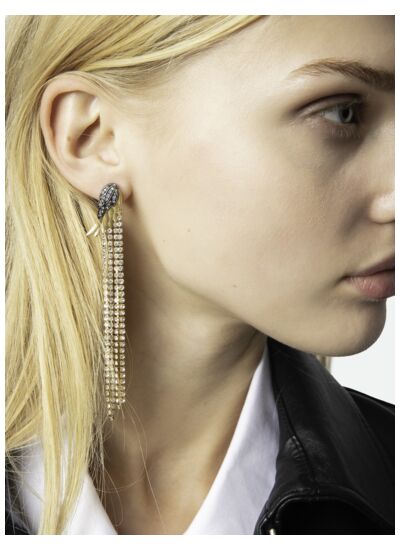 ROCK FEATHER STRASS PENDANT EA