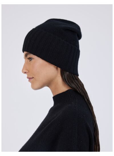 Bonnet cachemire NOIR