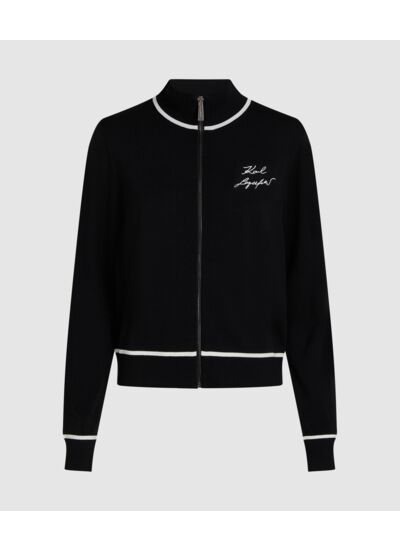 SIGNATURE ZIP UP CARDIGAN
