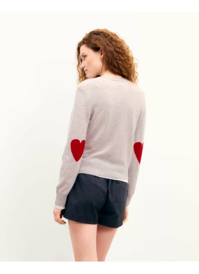 Pull Col Rond Cœurs
