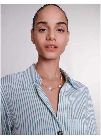 Robe chemise à rayures
