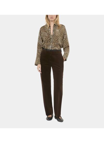 Chemise En Soie Imprimé Léopard Femme