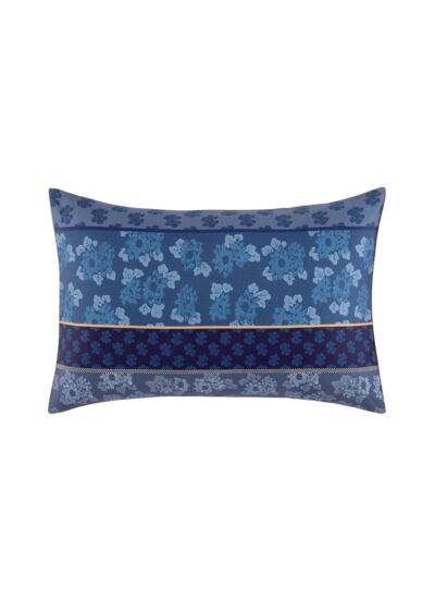 Kenzo - Taie d'oreiller en satin bleu, K Origami