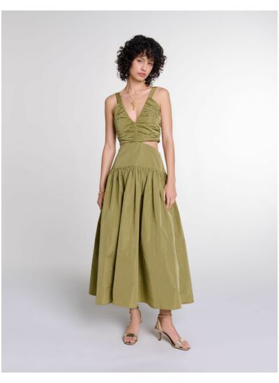 Robe en taffetas ajourée