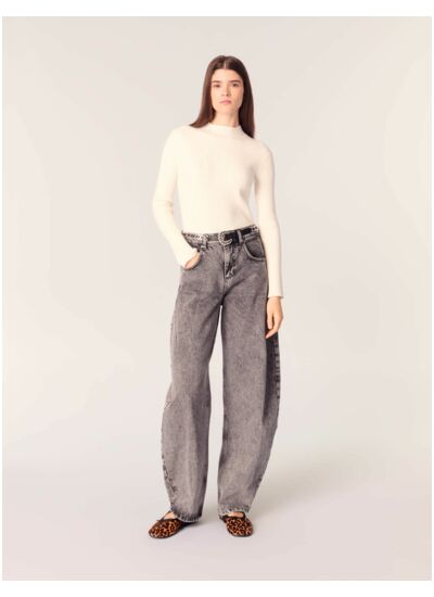 Pull en maille côtelée