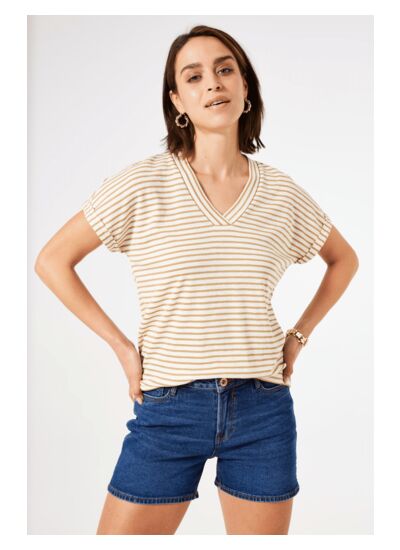 Women T-shirt Brown