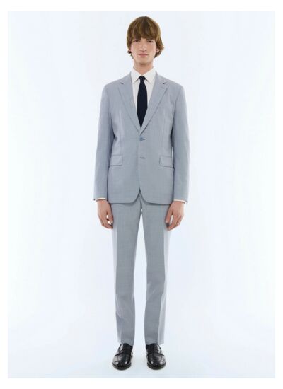 Costume droit à motif pied de poule