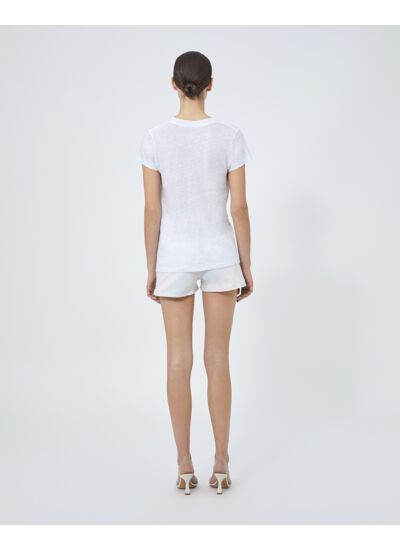 T-Shirt En Lin Col V Rodeo