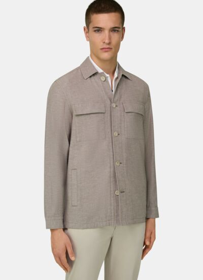 Boggi milano Veste chemise en coton et lin