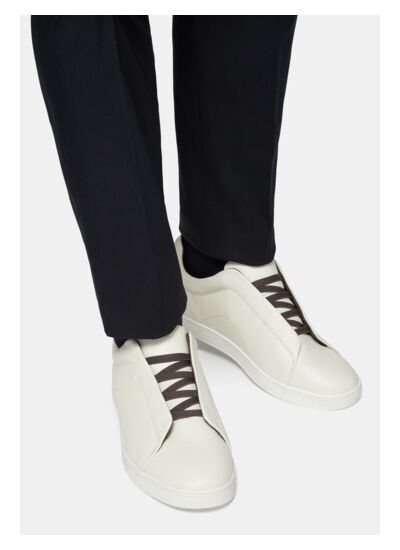 Sneakers en Cuir Foulonné