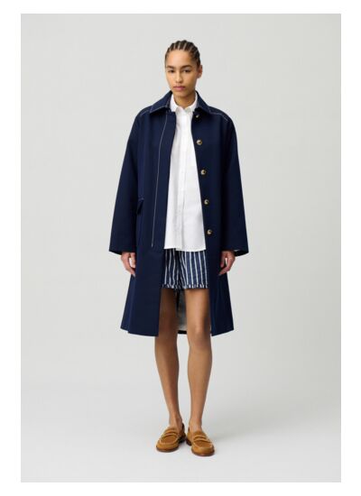 Trench mi-long ceinturé