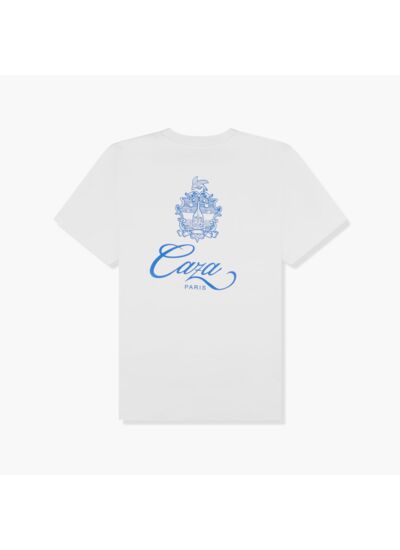 Casablanca T-Shirt Caza Emblem Blanc
