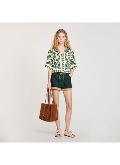 Chemise à imprimé fleuri