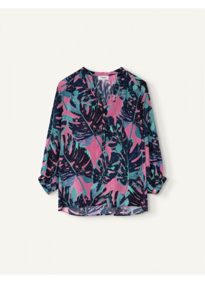 Chemise Becka en twill imprimé rose
