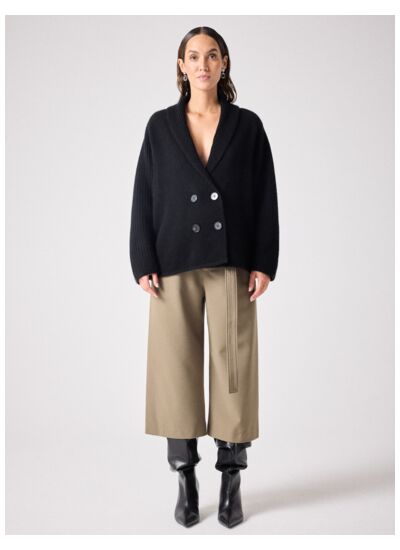 Veste cachemire Storm NOIR