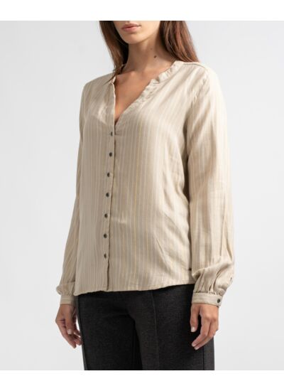 Chemise à fines rayures lurex