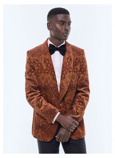 Veste de smoking ajustée en velours