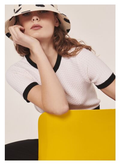 Pull Peggy-Ecru en Laine