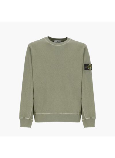Stone Island Pull Crewneck Vert délavé