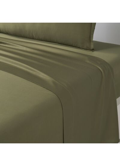 Kenzo - Drap plat en satin de coton gris, Kz Iconic