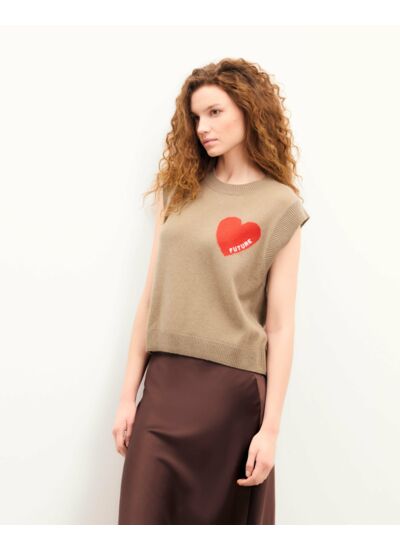 Pull Sans Manches Cœur