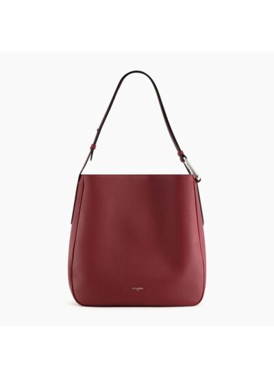 Grand sac hobo Madeleine en cuir grainé