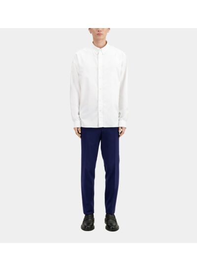 Chemise Oxford Blanche Avec Broderie Homme