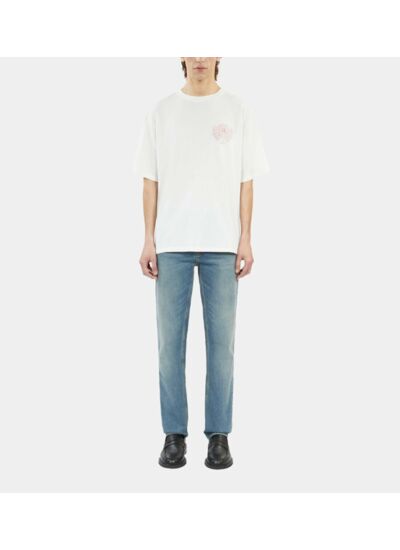 T-Shirt Écru Avec Sérigraphie Blason Homme