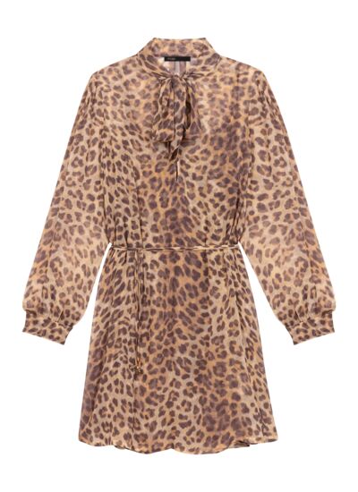 Robe courte imprimé léopard