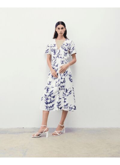 Robe Longue Manche Courte Evie