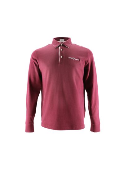 Maillot rugby manches longues 15 rouge bordeaux en coton