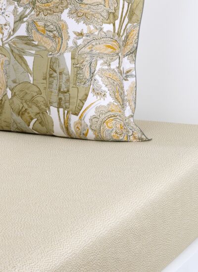 Olivier Desforges - Drap housse en satin de coton beige, Habano