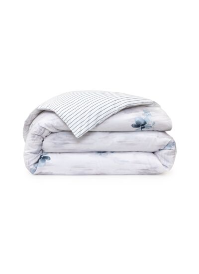 Lacoste - Housse de couette en satin de coton lavé gris, L Shadow