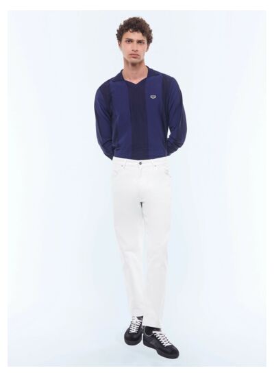 Pantalon 5 poches en twill de coton