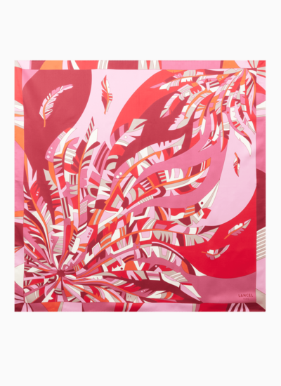 Carrés de lancel - carrés de soie - multico cerise