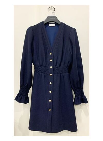 Robe courte smockée