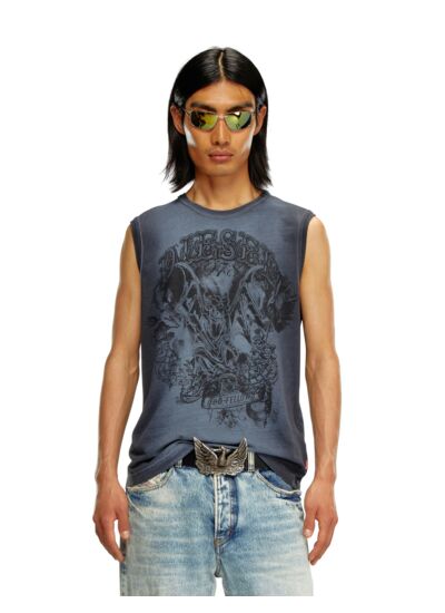 Débardeur délavé avec imprimé graphique