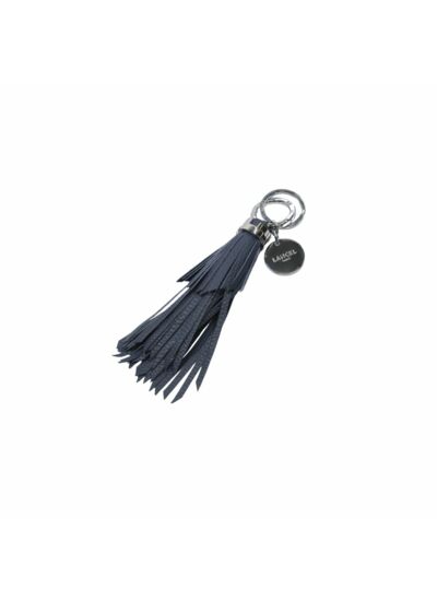 MOTIF CARRE L - Porte-Cles Pompon L - BLEU NUIT