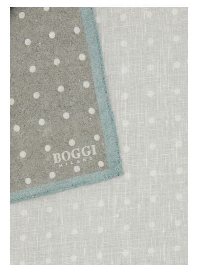 Pochette Motif À Pois En Lin